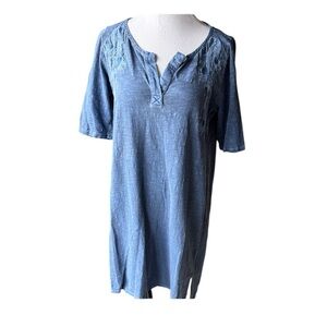 Soft Surroundings Henley Embroidered Accent Dress ⭐️